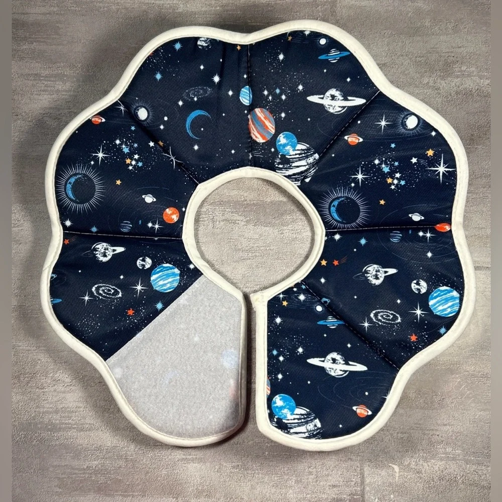 Space-Print Soft Recovery Collar for Cats - Navy